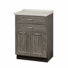 Clinton 8822-AF Molded Top Treatment Cabinet with 2 Drawers and 2 Doors - Fashion Finish Metropolis Gray Base