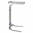 Blickman Stainless Steel Benjamin Double Post Foot-Operated Mayo Stand - Tray Size 12 5/8" x 19 1/8"