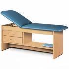 Clinton Model 9013 Treatment Table with Adjustable Backrest, Shelf & 2 Drawers