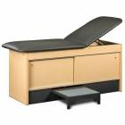 Clinton Model 9777 Cabinet Style Extra Long Step-Up Treatment Table with 2 Sliding Doors