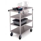 Lakeside 354 SS Medium Duty 4-Shelf Cart 3 Edges Up Front Leg Bumper