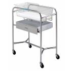 Pedigo Stainless Steel Bassinet Stand With Side-Mounted Drawer