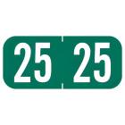 Arden Labels A1287-25-T3 Tab 1287 Compatible A1287 Series 2025 Year Labels - Size 1/2" H x 1 1/8" W