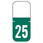 Arden Label A1308-25-T3 Tab 1308 Compatible A1308 Series 2025 Top-Tab Year Labels - Size 1 1/8" H x 1/2" W