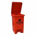 MTC Bio A8000B BowTie™ Biohazard Bin with Hands-Free Foot Pedal and Attached Lid - 8 Gallon