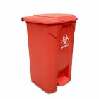 MYC Bio A8002B 23 Gallon Biohazard Bin with Hands-Free Foot Pedal and Attached Lid