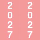 Arden Label AFYM-27-L5 IFC CL7300 Compatible AFYM Series 2027 Year Labels - Size 1 7/8" H x 1 7/8" W