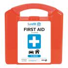 AERO Healthcare AK10NR SureFill® 10 Series All Purpose First Aid Kit, Red Translucent Plastic Case - Front View