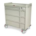 Harloff OptimAL Line Aluminum 600 Punch Card Medication Cart with Key Locks, Single Wide Narcotics Drawer