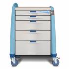 Capsa AM-AN-INT-ALOK-B Avalo Anesthesia Cart  - Intermediate Height, Auto Lock, Blue