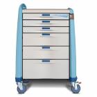 Capsa AM-AN-STD-ALOK-B Avalo Anesthesia Cart - Standard Height, Auto Lock, Blue