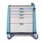 Capsa AM-EM-CMP-BLUE Avalo Emergency Cart  - Blue, Compact Height, Breakaway Lock