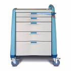 Capsa AM-EM-INT-BLUE Avalo Emergency Cart  - Blue, Intermediate Height, Breakaway Lock