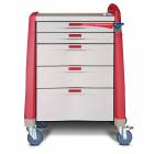 Capsa AM-EM-INT-RED Avalo Emergency Cart - Red, Intermediate Height, Breakaway Lock