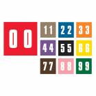 AMES L-A-00178RL Match AMNP Series Numeric Color Code Roll Labels - 1 7/8"H x 1 7/8"W