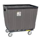 R&B Wire Antimicrobial Vinyl Basket Truck with 4 Swivel Casters - Gray