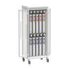 Pegasus Apollo E Type 2-Level Catheter Storage Cart with 4 Panels and Single Column, Glass Door (Supplies are Not Included)