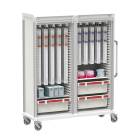 Pegasus Apollo E Type Catheter Storage Cart with 4 Panels and Double Column, Tambour Door (Supplies are Not Included)