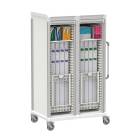 Pegasus Apollo U Type Catheter Storage Cart with 4 Panels, Double Column, Shelves, and Baskets, Tambour Door (Supplies are Not Included)