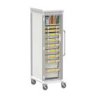 Pegasus Apollo U Type General Supply Storage Cart with 4 Panels and Single Column, Glass Door (Supplies are Not Included)
