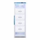 Accucold ARG15PVLOCKER Pharma-Vac Performance Series Upright Vaccine Refrigerator with Interior Lockers, 8 Locker Shelves, Right Handle Glass Door, 15 Cubic Feet - Front View