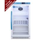 Accucold ARG31PVBIADA-CRT Pharma-Vac Performance Series ADA Height Vaccine Refrigerator with Controlled Room Temperature, 4 Wire Shelves, Right Handle Glass Door, 2.83 Cubic Feet - Front View