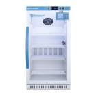 Accucold ARG31PVBIADADL2B Pharma-Vac Performance Series ADA Height Vaccine Refrigerator with Digital Data Logger, 4 Wire Shelves, Right Handle Glass Door, 2.83 Cubic Feet - Front View