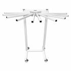Techno-Aide ARM-100 Mobile Apron Rack with Ten Arms Swing Left and Right