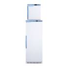 Accucold ARS12PV-AFZ1PVSTACK Pharma-Vac Performance Series All-Refrigerator/All-Freezer Combination with StackRack, Right Handle Solid Doors, 13.4 Cubic Feet Total Capacity - Front View