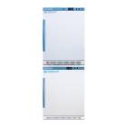 Accucold ARS6PV-AFZ5PVBIADASTACK Pharma-Vac Performance Series All-Refrigerator/All-Freezer Combination with StackRack, Right Handle Solid Doors, 9.88 Cubic Feet Total Capacity - Front View