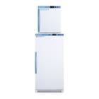 Accucold ARS8PV-AFZ1PVSTACK Pharma-Vac Performance Series All-Refrigerator/All-Freezer Combination with StackRack, Right Handle Solid Doors, 9.4 Cubic Feet Total Capacity - Front View
