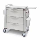Capsa AVPCL10-CSHDC-STK Quickship Avalo PCL Punch Card Medication Cart with 4 Drawers (D103), and Key Lock