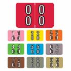 Barkley FDBKM Match BADM Series Double Digit Numeric Color Code Roll Labels - 1"H x 1 1/2"W