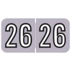 2026 Year Labels - Barkley Compatible BAYM Series - Size 3/4" H x 1 1/2" W