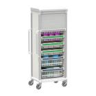 Pegasus BDL-APL4E-TD-BSKT1 Apollo E Type General Supply Storage Cart with 4 Panels, Single Column, Key Lock, Tambour Door, and Baskets (Supplies are Not Included)