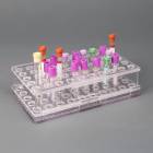 Poltex BLDTUBE50 Blood Tube Carrier Rack with Side Handles - 50 Tube Capacity (Vacutainer Tubes and Caps are Not Included)