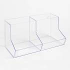 Poltex BLKBNDBL4-W Double Bulk Storage Bin with Front Dispensing Access - 8" W x 8.5" D x 8 H, Wall Mount (Consumables are Not Included)