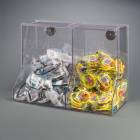 Poltex BLKEYEEAR-W Dual Compartment PPE Bulk Dispenser for Eyewear and Earplug - Wall Mount (Consumables are Not Included)