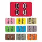 Barkley FDDBM Match BXDM Series Double Digit Numeric Color Code Roll Labels - 1"H x 1 1/2"W