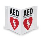 Aero Healthcare CA-01 AERO Healthcare 3-View Wall Sign for HeartSine® samaritan® AED