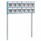 DETECTO CABM12-29 12-Bin Organizer with Accessory Bridge for MobileCare Medical Carts with 29" Wide Drawers