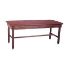 CanDo® Fixed Height Hardwood Treatment Table with Flat Top and H-Brace