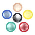 CanDo® 10-0886 Web Hand Exerciser, Latex-Free - 7" Diameter, 6-Piece Set