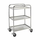 Pedigo CDS-140-B Lightweight Stainless Steel Utility Cart with 5" Rolling Bumpers