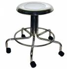 MRI Non-Magnetic Stainless Steel Stool with Dual Wheel Casters