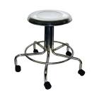 MRI Non-Magnetic Stainless Steel Stool with Dual Wheel Casters