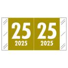 Arden Label Col'R'Tab Compatible CLYM Series (#CLYM-25-CT5) and CRYM (#CRYM-25-CT5) 2025 Year Labels - Size 3/4" H x 1 1/2" W