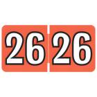 Arden Label CYPK-26 Colwell Compatible CYPK Series 2026 Year Labels - Size 1/2" H x 1" W