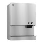 Hoshizaki DCM-751BWH Water-Cooled Countertop Small Cubelet Ice and Water Dispenser with Built-In Storage Bin - Up to 782 lb/24-Hour Ice Production