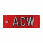 Image shown is 3/4" Oncology Embedded Aluminum Word Marker with 3 Digits Item #EAOP750-2-3